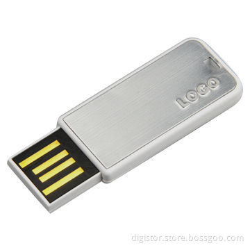 Retractable USB flash drive, 512MB-32GB, private mold, plastic and aluminum material
